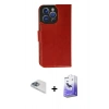 MARSİLYAN™- iPhone 13 Pro Max Kılıf Siluet Işık Serisi - Siyah Bilvis 5in1 5D Magic Hayalet Cam Ekran Koruyucu + Pers Alüminyum Kamera Lens - SABE