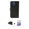 MARSİLYAN™- iPhone 13 Pro Max Kılıf Siluet Işık Serisi - Siyah Bilvis 5in1 5D Magic Hayalet Cam Ekran Koruyucu + Raze Metal Kamera Lens - GD