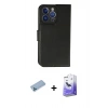 MARSİLYAN™- iPhone 13 Pro Max Kılıf Siluet Işık Serisi - Siyah Bilvis 5in1 5D Magic Hayalet Cam Ekran Koruyucu + Shine Kamera Lens Koruma Cam - MI