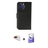 MARSİLYAN™- iPhone 13 Pro Max Kılıf Siluet Işık Serisi - Siyah Bilvis 5in1 5D Magic Hayalet Cam Ekran Koruyucu + Pers Alüminyum Kamera Lens - KI