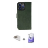 MARSİLYAN™- iPhone 13 Pro Max Kılıf Siluet Işık Serisi - Siyah Bilvis 5in1 5D Magic Hayalet Cam Ekran Koruyucu + Pers Alüminyum Kamera Lens - GD