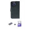 MARSİLYAN™- iPhone 13 Pro Max Kılıf Siluet Işık Serisi - Siyah Bilvis 5in1 5D Magic Hayalet Cam Ekran Koruyucu + Renkli Kamera Lens Koruma Cam - SI