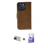 MARSİLYAN™- iPhone 13 Pro Max Kılıf Siluet Işık Serisi - Siyah Bilvis 5in1 5D Magic Hayalet Cam Ekran Koruyucu + Rainbow Kamera Lens Koruma Cam - KI