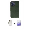 MARSİLYAN™- iPhone 13 Pro Max Kılıf Siluet Işık Serisi - Siyah Bilvis 5in1 5D Magic Hayalet Cam Ekran Koruyucu + Shine Kamera Lens - GD