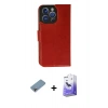MARSİLYAN™- iPhone 13 Pro Max Kılıf Siluet Işık Serisi - Siyah Bilvis 5in1 5D Magic Hayalet Cam Ekran Koruyucu + Gökkuşağı Shine Kamera Lens Koruma Cam
