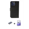 MARSİLYAN™- iPhone 13 Pro Max Kılıf Siluet Işık Serisi - Siyah Bilvis 5in1 5D Magic Hayalet Cam Ekran Koruyucu + Renkli Kamera Lens Koruma Cam - SI