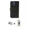 MARSİLYAN™- iPhone 13 Pro Max Kılıf Siluet Işık Serisi - Siyah Bilvis Hayalet Cam Ekran Koruyucu + Rainbow Kamera Lens Koruma Cam - BZ