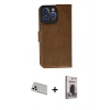 MARSİLYAN™- iPhone 13 Pro Max Kılıf Siluet Işık Serisi - Siyah Bilvis Hayalet Cam Ekran Koruyucu + Rainbow Kamera Lens Koruma Cam - BZ