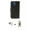 MARSİLYAN™- iPhone 13 Pro Max Kılıf Siluet Işık Serisi - Siyah Bilvis Hayalet Cam Ekran Koruyucu + Pers Alüminyum Kamera Lens - GD
