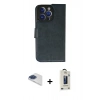 MARSİLYAN™- iPhone 13 Pro Max Kılıf Siluet Işık Serisi - Siyah Bilvis Hayalet Cam Ekran Koruyucu + Pers Alüminyum Kamera Lens - LT