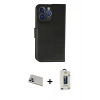 MARSİLYAN™- iPhone 13 Pro Max Kılıf Siluet Işık Serisi - Siyah Bilvis Hayalet Cam Ekran Koruyucu + Rainbow Kamera Lens Koruma Cam - MR
