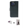 MARSİLYAN™- iPhone 13 Pro Max Kılıf Siluet Işık Serisi - Siyah Bilvis Hayalet Cam Ekran Koruyucu + Pers Alüminyum Kamera Lens - GI