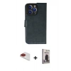 MARSİLYAN™- iPhone 13 Pro Max Kılıf Siluet Işık Serisi - Siyah Bilvis Hayalet Cam Ekran Koruyucu + Pers Alüminyum Kamera Lens - KI