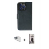 MARSİLYAN™- iPhone 13 Pro Max Kılıf Siluet Işık Serisi - Siyah Bilvis Hayalet Cam Ekran Koruyucu + Pers Alüminyum Kamera Lens - SABE