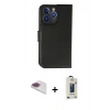 MARSİLYAN™- iPhone 13 Pro Max Kılıf Siluet Işık Serisi - Siyah Bilvis Hayalet Cam Ekran Koruyucu + Pers Alüminyum Kamera Lens - GI