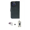 MARSİLYAN™- iPhone 13 Pro Max Kılıf Siluet Işık Serisi - Siyah Bilvis Hayalet Cam Ekran Koruyucu + Pers Alüminyum Kamera Lens - GI