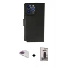 MARSİLYAN™- iPhone 13 Pro Max Kılıf Siluet Işık Serisi - Siyah Bilvis Hayalet Cam Ekran Koruyucu + Pers Alüminyum Kamera Lens - GI
