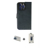 MARSİLYAN™- iPhone 13 Pro Max Kılıf Siluet Işık Serisi - Siyah Bilvis Hayalet Cam Ekran Koruyucu + Rainbow Kamera Lens Koruma Cam - MI