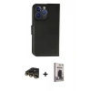MARSİLYAN™- iPhone 13 Pro Max Kılıf Siluet Işık Serisi - Siyah Bilvis Hayalet Cam Ekran Koruyucu + Raze Metal Kamera Lens - GD