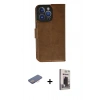 MARSİLYAN™- iPhone 13 Pro Max Kılıf Siluet Işık Serisi - Siyah Bilvis Hayalet Cam Ekran Koruyucu + Renkli Kamera Lens Koruma Cam - PE