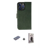 MARSİLYAN™- iPhone 13 Pro Max Kılıf Siluet Işık Serisi - Siyah Bilvis Hayalet Cam Ekran Koruyucu + Renkli Kamera Lens Koruma Cam - PE