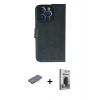 MARSİLYAN™- iPhone 13 Pro Max Kılıf Siluet Işık Serisi - Siyah Bilvis Hayalet Cam Ekran Koruyucu + Renkli Kamera Lens Koruma Cam - PE