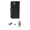MARSİLYAN™- iPhone 13 Pro Max Kılıf Siluet Işık Serisi - Siyah Bilvis Hayalet Cam Ekran Koruyucu + Renkli Kamera Lens Koruma Cam - TU