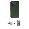 MARSİLYAN™- iPhone 13 Pro Max Kılıf Siluet Işık Serisi - Siyah Bilvis Hayalet Cam Ekran Koruyucu + Rose Gold Rainbow Kamera Lens Koruma Cam