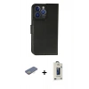 MARSİLYAN™- iPhone 13 Pro Max Kılıf Siluet Işık Serisi - Siyah Bilvis Hayalet Cam Ekran Koruyucu + Renkli Kamera Lens Koruma Cam - SI