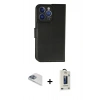 MARSİLYAN™- iPhone 13 Pro Max Kılıf Siluet Işık Serisi - Siyah Bilvis Hayalet Cam Ekran Koruyucu + Pers Alüminyum Kamera Lens - SABE