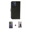 MARSİLYAN™- iPhone 13 Pro Max Kılıf Siluet Işık Serisi - Siyah Bilvis Hayalet Cam Ekran Koruyucu + Neon Fosforlu Kamera Lens - YL