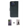 MARSİLYAN™- iPhone 13 Pro Max Kılıf Siluet Işık Serisi - Siyah Bilvis Hayalet Cam Ekran Koruyucu + Neon Fosforlu Kamera Lens - YL