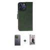 MARSİLYAN™- iPhone 13 Pro Max Kılıf Siluet Işık Serisi - Siyah Bilvis Hayalet Cam Ekran Koruyucu + Neon Fosforlu Kamera Lens - YL