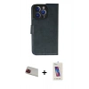 MARSİLYAN™- iPhone 13 Pro Max Kılıf Siluet Işık Serisi - Siyah Joko 5D Cam + Rainbow Kamera Lens Koruma Cam - KI