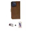 MARSİLYAN™- iPhone 13 Pro Max Kılıf Siluet Işık Serisi - Siyah Joko 5D Cam + Rainbow Kamera Lens Koruma Cam - KI