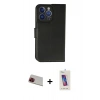 MARSİLYAN™- iPhone 13 Pro Max Kılıf Siluet Işık Serisi - Siyah Joko 5D Cam + Rainbow Kamera Lens Koruma Cam - KI