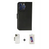 MARSİLYAN™- iPhone 13 Pro Max Kılıf Siluet Işık Serisi - Siyah Joko 5D Cam + Shine Kamera Lens - GD