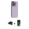 MARSİLYAN™- iPhone 13 Pro Max Kılıf Siluet Minimal Özel Seri - Şeffaf 360 Full Body Arka Koruyucu + Gold Raze Metal Kamera Lens