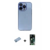 MARSİLYAN™- iPhone 13 Pro Max Kılıf Siluet Minimal Özel Seri - Şeffaf 360 Full Body Arka Koruyucu + Mavi Shine Kamera Lens Koruma Cam