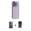 MARSİLYAN™- iPhone 13 Pro Max Kılıf Siluet Minimal Özel Seri - Şeffaf 360 Full Body Arka Koruyucu + Neon Fosforlu Kamera Lens - BZ