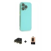 MARSİLYAN™- iPhone 13 Pro Max Kılıf Siluet Minimal Özel Seri - Şeffaf Maxco Cam Ekran Koruyucu + Gold Raze Metal Kamera Lens