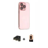 MARSİLYAN™- iPhone 13 Pro Max Kılıf Siluet Minimal Özel Seri - Şeffaf Maxco Cam Ekran Koruyucu + Gold Raze Metal Kamera Lens
