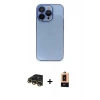 MARSİLYAN™- iPhone 13 Pro Max Kılıf Siluet Minimal Özel Seri - Şeffaf Maxco Cam Ekran Koruyucu + Gold Raze Metal Kamera Lens