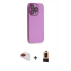 MARSİLYAN™- iPhone 13 Pro Max Kılıf Siluet Minimal Özel Seri - Şeffaf Maxco Cam Ekran Koruyucu + Pers Alüminyum Kamera Lens - KI