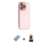 MARSİLYAN™- iPhone 13 Pro Max Kılıf Siluet Minimal Özel Seri - Şeffaf Maxco Cam Ekran Koruyucu + Metal Kamera Lens Koruma Cam - KUYL