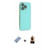 MARSİLYAN™- iPhone 13 Pro Max Kılıf Siluet Minimal Özel Seri - Şeffaf Maxco Cam Ekran Koruyucu + Metal Kamera Lens Koruma Cam - KUYL