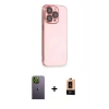MARSİLYAN™- iPhone 13 Pro Max Kılıf Siluet Minimal Özel Seri - Şeffaf Maxco Cam Ekran Koruyucu + Neon Fosforlu Kamera Lens - YL