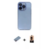 MARSİLYAN™- iPhone 13 Pro Max Kılıf Siluet Minimal Özel Seri - Şeffaf Maxco Cam Ekran Koruyucu + Pembe Shine Kamera Lens Koruma Cam