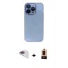 MARSİLYAN™- iPhone 13 Pro Max Kılıf Siluet Minimal Özel Seri - Şeffaf Maxco Cam Ekran Koruyucu + Pers Alüminyum Kamera Lens - GI