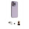 MARSİLYAN™- iPhone 13 Pro Max Kılıf Siluet Minimal Özel Seri - Şeffaf Maxco Cam Ekran Koruyucu + Pers Alüminyum Kamera Lens - GD